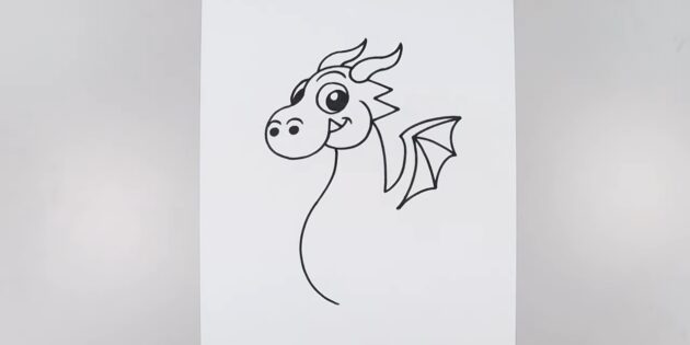 Как нарисовать дракона в мультяшном стиле: изобразите брюшко