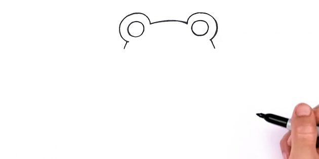 Как нарисовать мультяшную лягушку карандашами: Внутри полукружий нарисуйте два круга поменьше — глаза лягушки