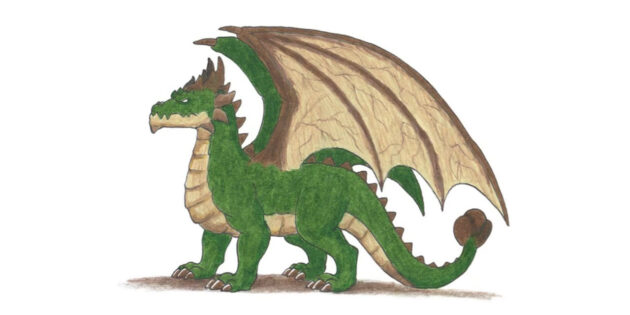 Как нарисовать реалистичного стоящего дракона