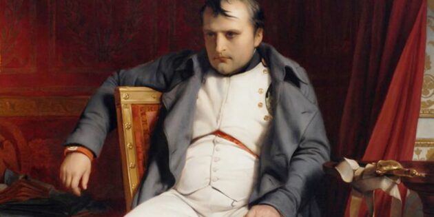 Наполеон после отречения от престола в Фонтенбло