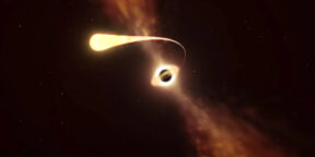 Учёные показали чёрную дыру, которая пожирает звезду
