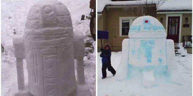 Какие снежные фигуры можно слепить. R2‑D2