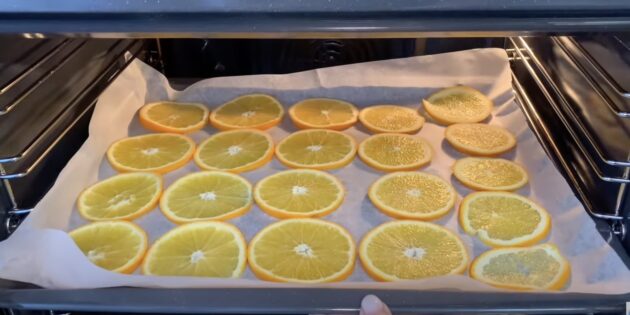 Как засушить апельсин для декора в духовке