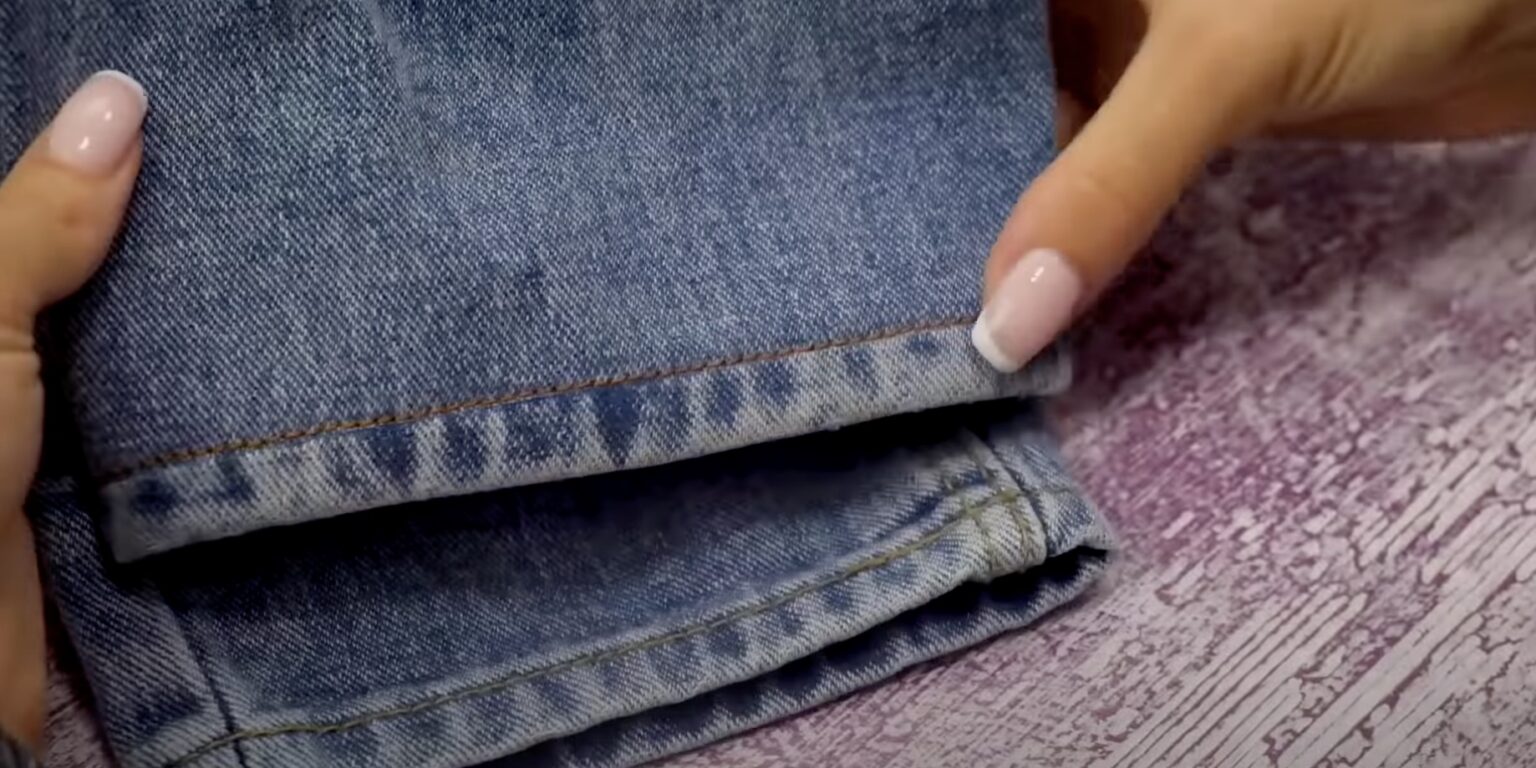 Как подшить джинсы