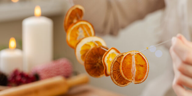Как засушить апельсин для декора на воздухе
