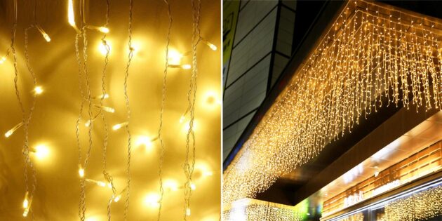 Новогодние гирлянды: гирлянда для фасадов со множеством светодиодов
