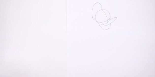 Как нарисовать популярного утёнка цветными карандашами: нарисуйте бескозырку