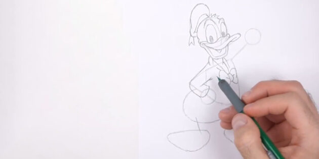 Как нарисовать популярного утёнка цветными карандашами: нарисуйте руку