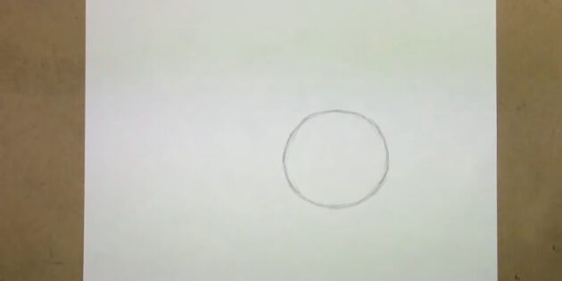 Как нарисовать реалистичную утку простым карандашом: нарисуйте круг