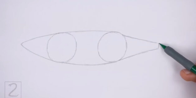 Как нарисовать реалистичную белую акулу: нарисуйте хвост