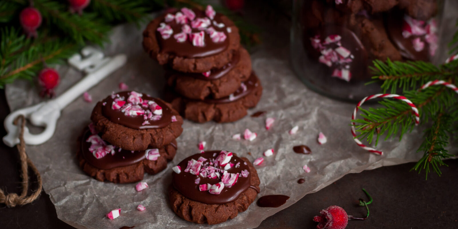 Новогоднее печенье с грильяжем