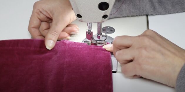 Как подшить шторы на швейной машинке. Также прошейте подгиб по краям