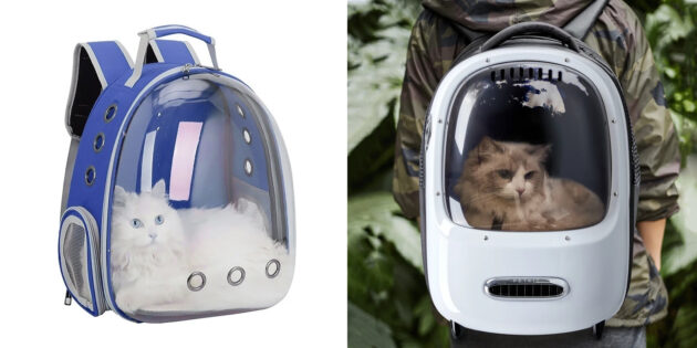 Что подарить маме на день рождения: рюкзак с иллюминатором для переноски кота