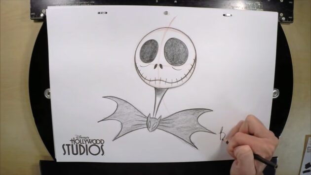 Рисунок Джека-Скелета для срисовки
