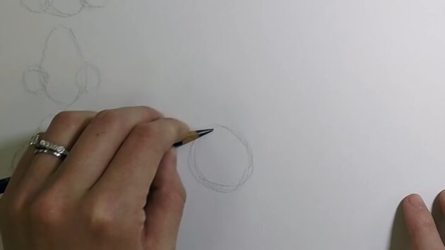 Как нарисовать нос анфас: нарисуйте круг