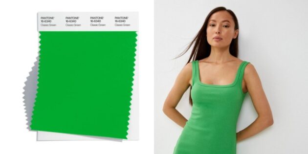 Модные цвета весны-2023: классический зелёный