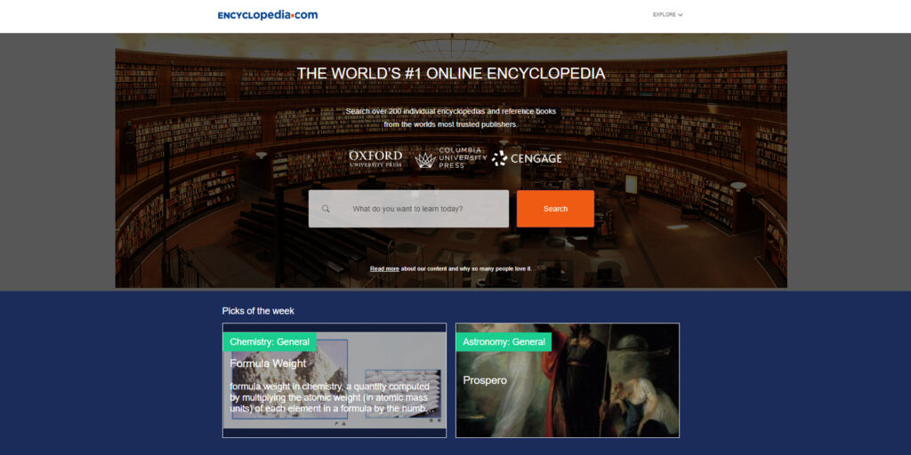 Онлайн-энциклопедии: Encyclopedia.com