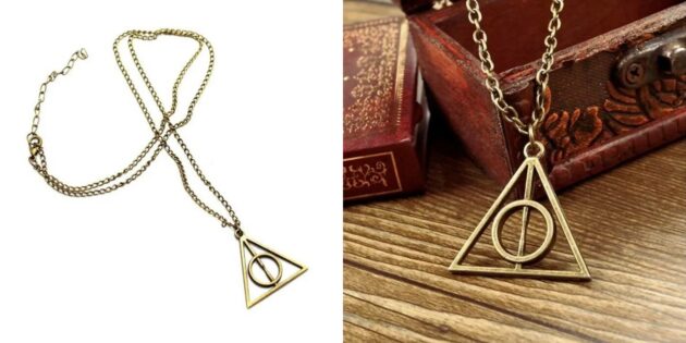 Товары для фанатов Гарри Поттера: ожерелье «Дары смерти»