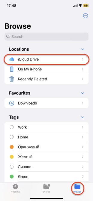 Куда скачиваются файлы на iPhone: перейдите в iCloud Drive
