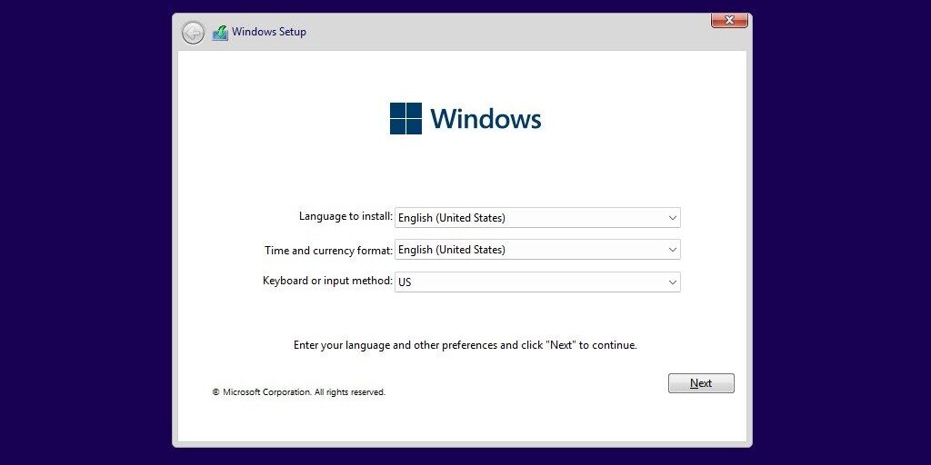 Как установить Windows 11 Tiny11: нажмите Next
