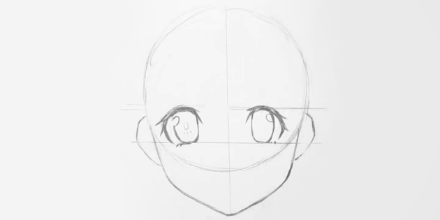 Как нарисовать портрет аниме: обозначьте зрачки и добавьте блики