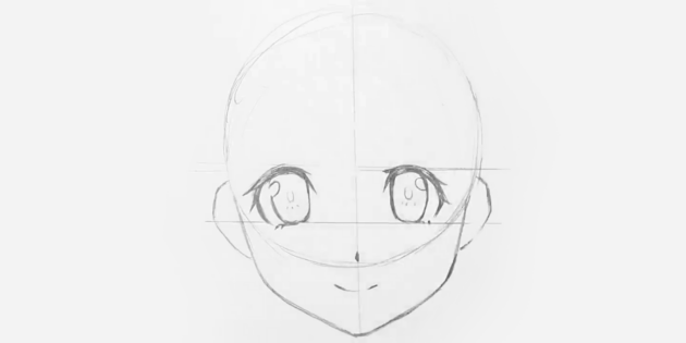 Как нарисовать аниме: обозначьте нос