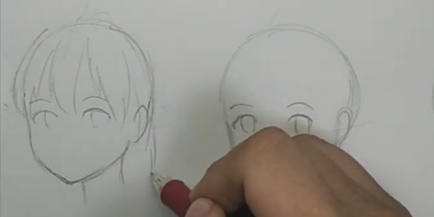 Как нарисовать волосы в стиле аниме: рисуйте целые пряди