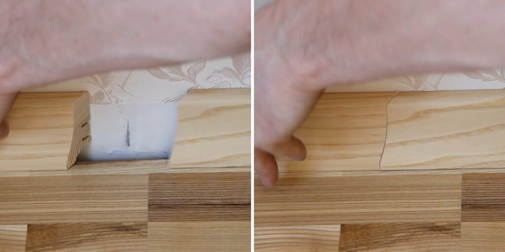 Установка деревянного плинтуса: распилите детали