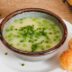 Суп-пюре с картошкой и зелёным горошком