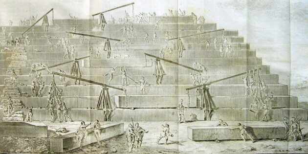 Реконструкция процесса строительства пирамид по Геродоту