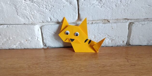 Оригами для детей: Кот