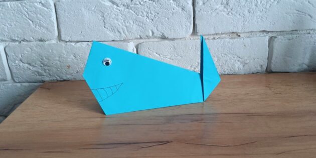 Оригами для детей: кит