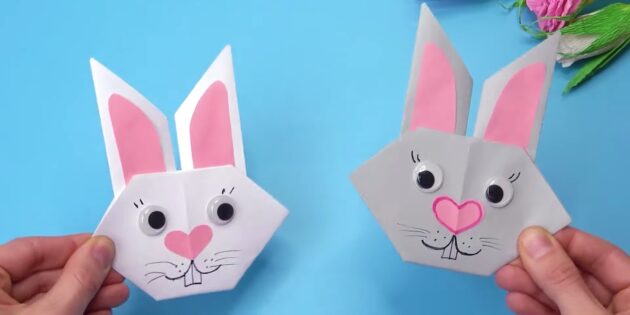 Оригами для детей: кролик
