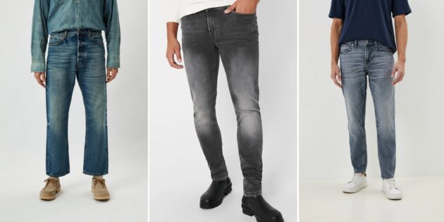 «Застиранные» мужские джинсы