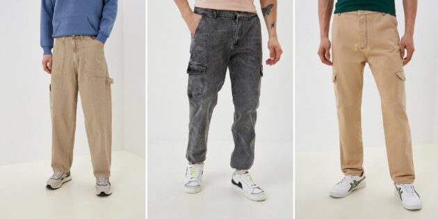 Модные мужские джинсы карго