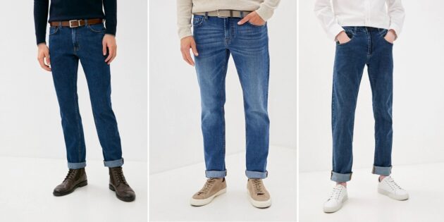 Модные мужские джинсы — 2023: с подворотами 