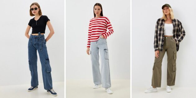 Модные женские джинсы — 2023: джинсы с накладными карманами