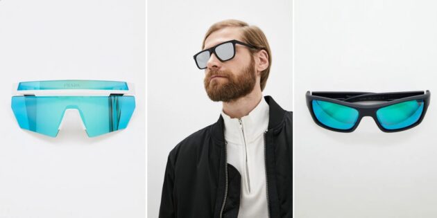 Мужские солнцезащитные очки с зеркальными линзами
