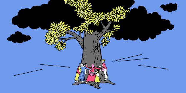 Этика ненасилия: бишнои обняли деревья, чтобы закрыть их своими телами