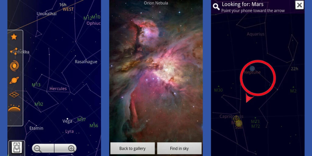 Приложения для любителей астрономии: Sky Map