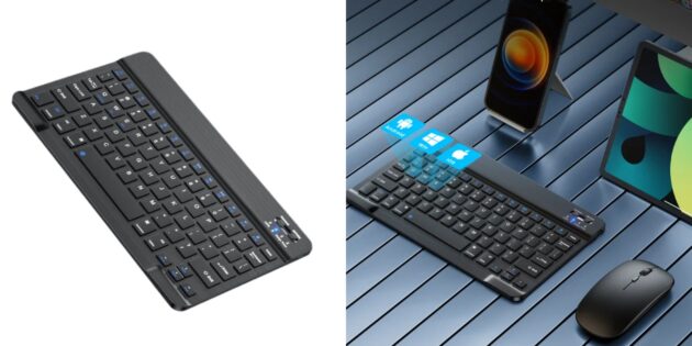 Беспроводная клавиатура с мышью в комплекте 