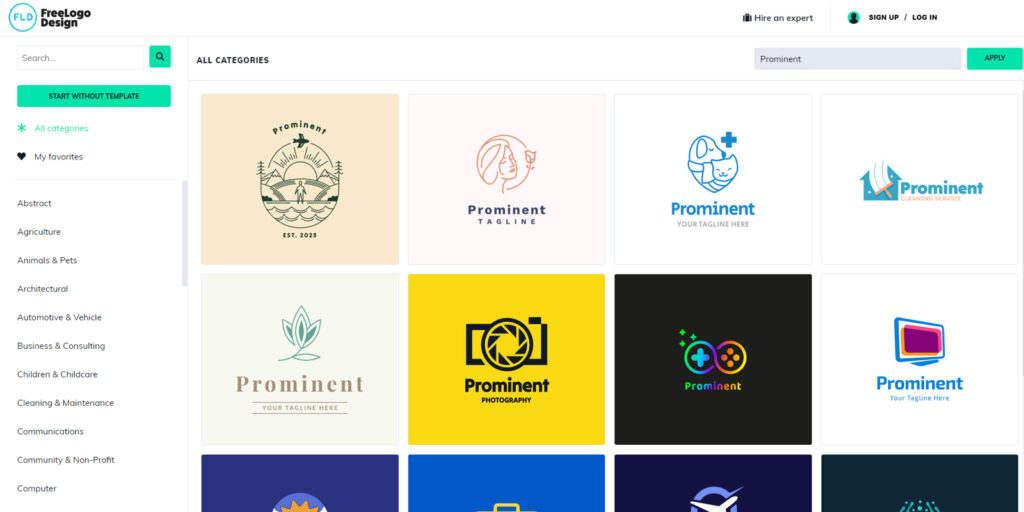 Нейросети для создания логотипов: Free Logo Design