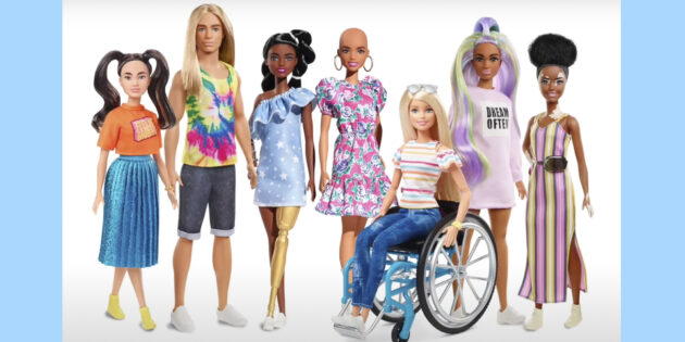 Коллекция Барби с различными телесными особенностями