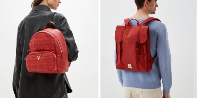 Модные рюкзаки — 2023 красного цвета 