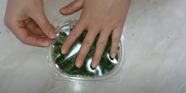 Как заморозить петрушку на зиму: наполните контейнер измельчённой зеленью