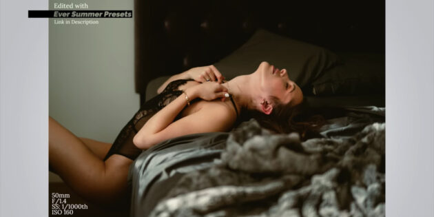 Позы для женской эротической фотосессии: на краю кровати