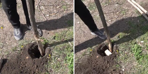 Как сделать компостную яму из жердей своими руками: закрепите жерди в лунках