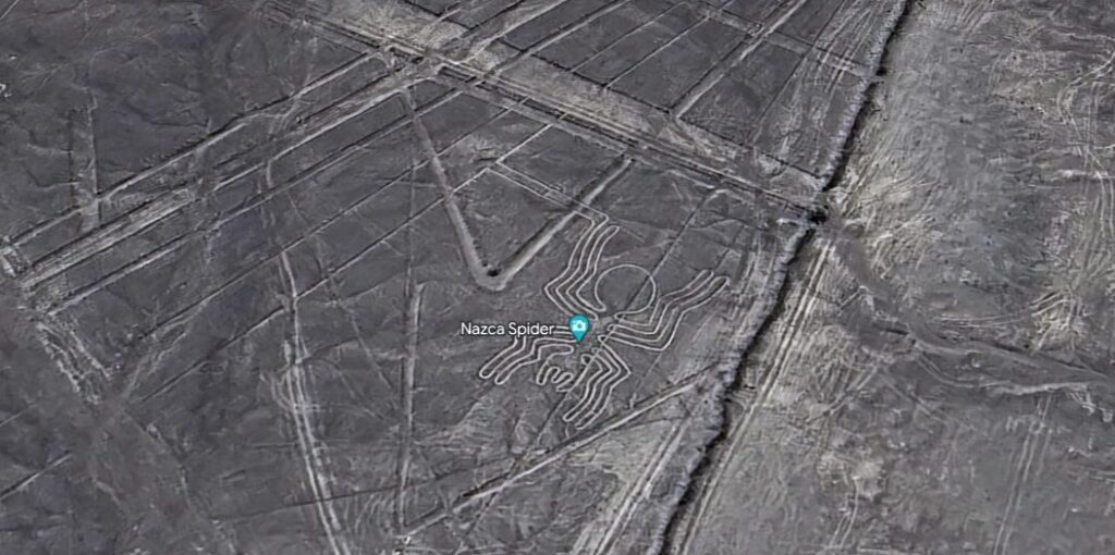 Геоглифы Наски на картах Google