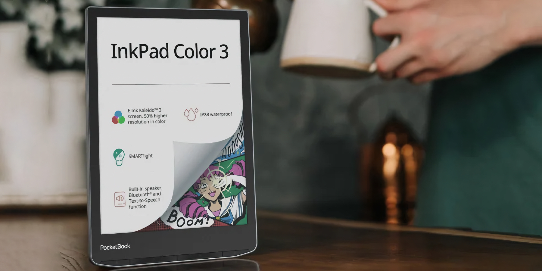 PocketBook представила читалку InkPad Color 3 с цветным экраном E