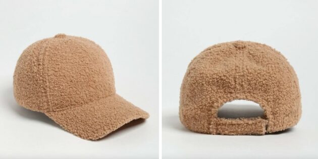 Зимняя шапка: меховая бейсболка